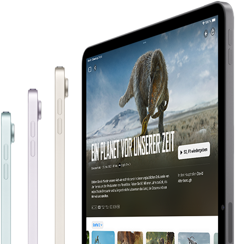 iPad Air, das mit superschnellen drahtlosen Verbindungen streamt