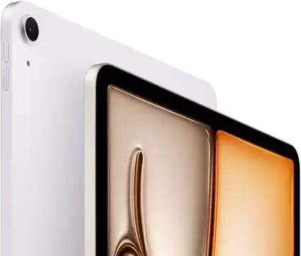 iPad Air, Violett, Vorderseite, Rückseite, 12 MP Weitwinkel-Rückkamera oben links