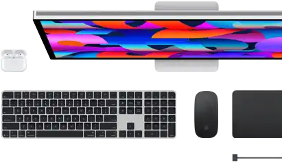 Mac Zubehör: AirPods, Studio Display, Magic Keyboard, Magic Mouse, Magic Trackpad, MagSafe Ladekabel